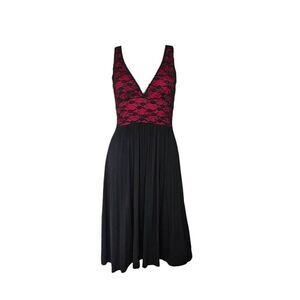 90s vintage goth lace midi dress